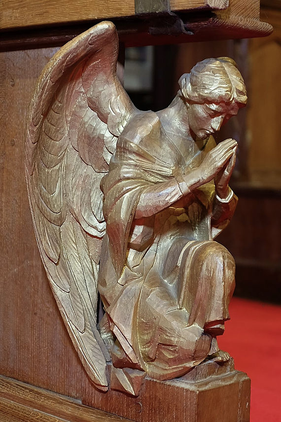 St Martin by Looe Altar Rail Angel